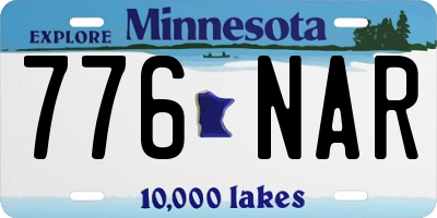 MN license plate 776NAR