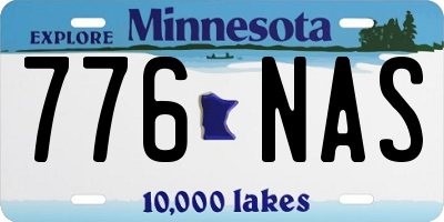 MN license plate 776NAS