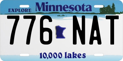 MN license plate 776NAT