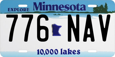 MN license plate 776NAV