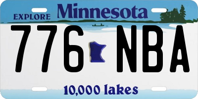 MN license plate 776NBA