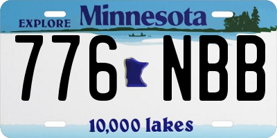 MN license plate 776NBB
