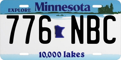 MN license plate 776NBC