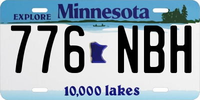 MN license plate 776NBH