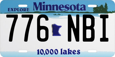 MN license plate 776NBI