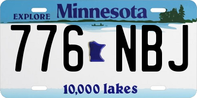 MN license plate 776NBJ