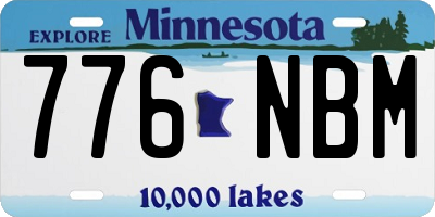 MN license plate 776NBM