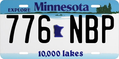 MN license plate 776NBP