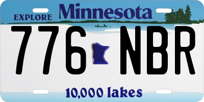 MN license plate 776NBR