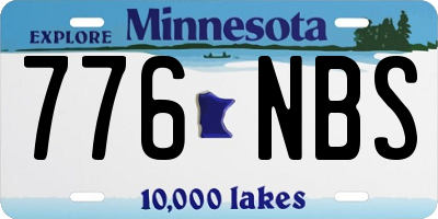 MN license plate 776NBS