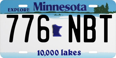 MN license plate 776NBT