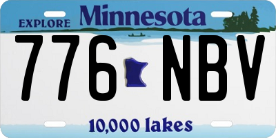 MN license plate 776NBV