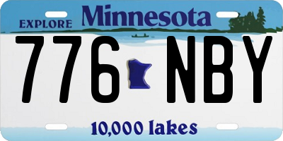 MN license plate 776NBY