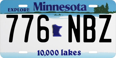 MN license plate 776NBZ