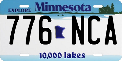 MN license plate 776NCA