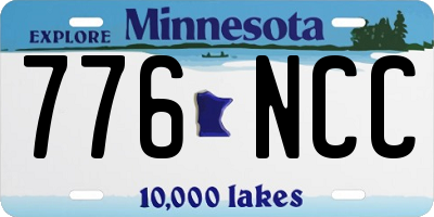 MN license plate 776NCC