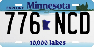 MN license plate 776NCD