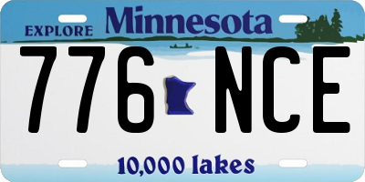 MN license plate 776NCE