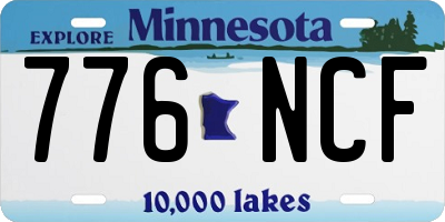 MN license plate 776NCF