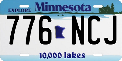 MN license plate 776NCJ