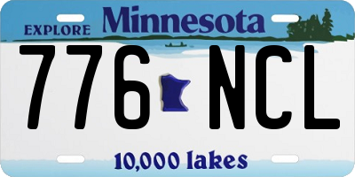 MN license plate 776NCL