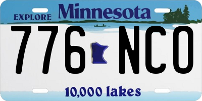 MN license plate 776NCO