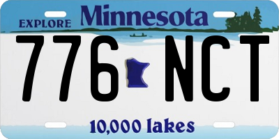 MN license plate 776NCT