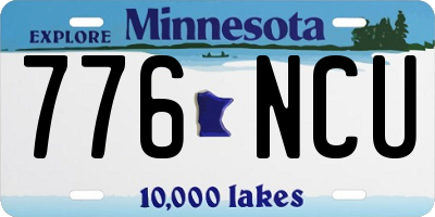 MN license plate 776NCU