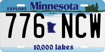 MN license plate 776NCW