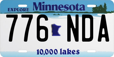 MN license plate 776NDA