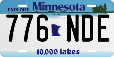 MN license plate 776NDE