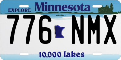 MN license plate 776NMX