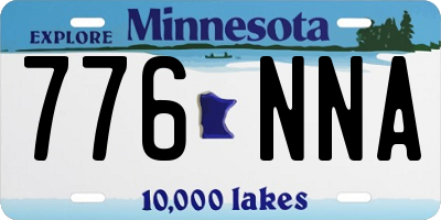 MN license plate 776NNA
