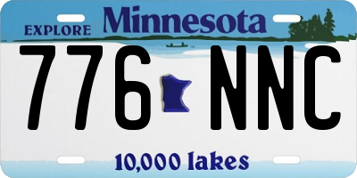 MN license plate 776NNC