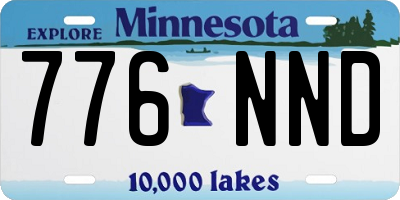 MN license plate 776NND