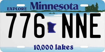 MN license plate 776NNE