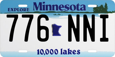 MN license plate 776NNI