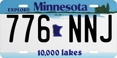 MN license plate 776NNJ
