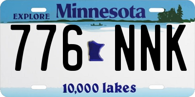 MN license plate 776NNK