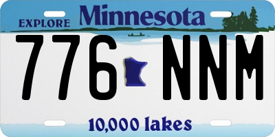 MN license plate 776NNM