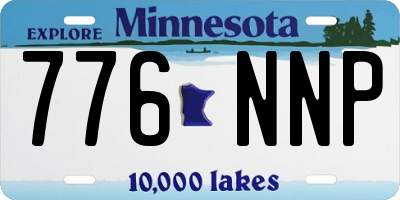 MN license plate 776NNP