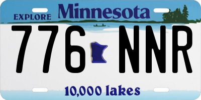 MN license plate 776NNR