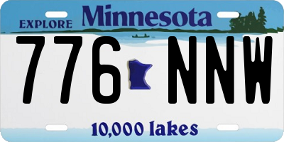 MN license plate 776NNW
