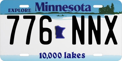 MN license plate 776NNX