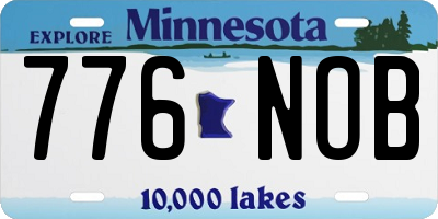MN license plate 776NOB