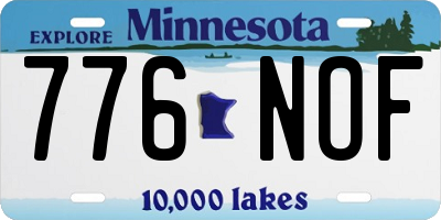 MN license plate 776NOF