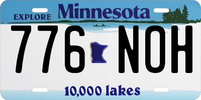 MN license plate 776NOH