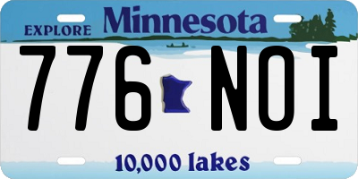 MN license plate 776NOI