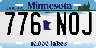 MN license plate 776NOJ