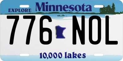MN license plate 776NOL